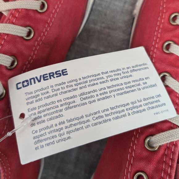 Converse 2013 CTAS Low Top Tango Red Washed Canvas Sneaker Mens 11 Womens 13 NWT - Picture 6 of 10